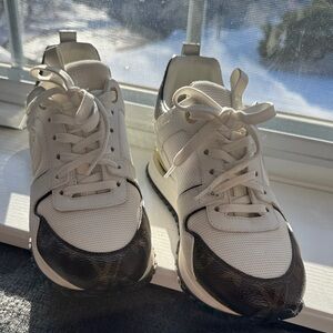 Louis Vuitton Cream and Brown Sneakers